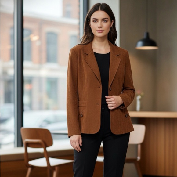 Prophecy Dress Jackets & Blazers - NWOT Prophecy Dress Woman Rust Orange 2-Button Blazer Suit Jacket Size 18